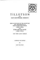 Tillotson of East Montpelier, Vermont by Olin Tillotson