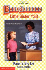 Cover of: Karen's Big Lie (Baby-Sitter's Little Sister #38)