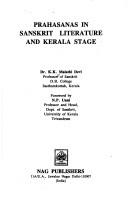 Prahasanas in Sanskrit literature and Kerala stage by K. K. Malathi Devi