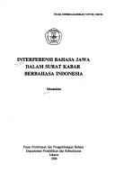 Interferensi bahasa Jawa dalam surat kabar berbahasa Indonesia by Mustakim