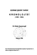 Cover of: Edirne şehir tarihi kronolojisi, 1300-1994