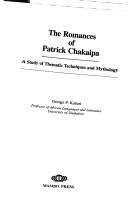 Cover of: The romances of Patrick Chakaipa: a study of thematic techniques and mythology