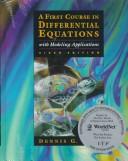 Cover of: A first course in differential equations with modeling applications by Dennis G. Zill