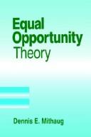 Cover of: Equal opportunity theory