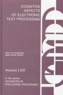 Cover of: Cognitive aspects of electronic text processing