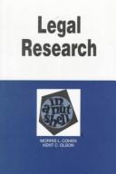Cover of: Legal research in a nutshell by Morris L. Cohen