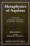 Cover of: Metaphysics of Aquinas | Pierre Conway
