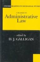 Cover of: Administrative law: reader