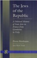 Cover of: The Jews of the Republic: a political history of state Jews in France from Gambetta to Vichy