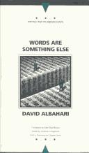 Words are something else by David Albahari