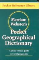 Cover of: Merriam-Webster's pocket geographical dictionary.