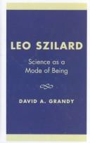 Cover of: Leo Szilard by David Grandy