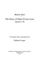 Cover of: entry of Henri II into Lyon: September 1548