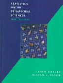 Statistics for the behavioral sciences by James Jaccard, Michael A. Becker
