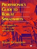 Cover of: Professional's guide to robust spreadsheets by Ronny Richardson, Ronny Richardson