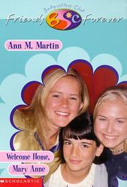 Cover of: Welcome home, Mary Anne by Ann M. Martin