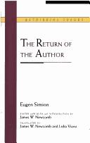 Cover of: The return of the author by Eugen Simion