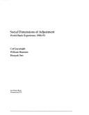 Cover of: Social dimensions of adjustment: World Bank experience, 1980-93