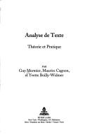 Cover of: Analyse de texte: théorie et pratique