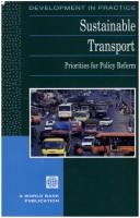 Cover of: Sustainable transport: priorities for policy reform.