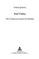 Cover of: Paul Valéry