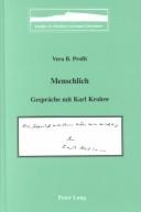 Cover of: Menschlich by Vera B. Profit