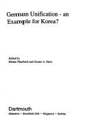 Cover of: German unification, an example for Korea?