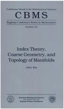 Cover of: Index theory, coarse geometry, and topology of manifolds