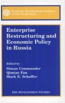 Cover of: Enterprise restructuring and economic policy in Russia