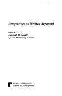 Cover of: Perspectives on written argument