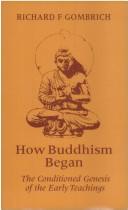 Cover of: How Buddhism began by Richard F. Gombrich