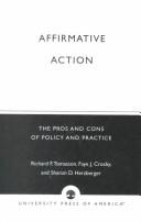 Cover of: Affirmative action by Richard F. Tomasson