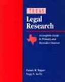 Cover of: Texas legal research