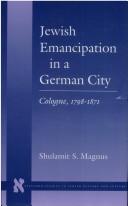 Cover of: Jewish emancipation in a German city