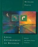 Legal environment of business by Tony McAdams