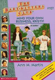 Cover of: Mind Your Own Business, Kristy!