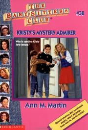 Cover of: Kristy's Mystery Admirer (Baby-Sitters Club #38) by Ann M. Martin