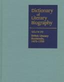 DLB 170: British Literary Book Trade, 1475-1700 (Dictionary of Literary Biography) by James K. Bracken, Joel Silver
