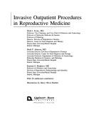 Invasive outpatient procedures in reproductive medicine by Mark I. Evans, Mark P. Johnson