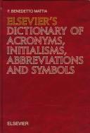 Cover of: Elsevier's dictionary of acronyms, initialisms, abbreviations, and symbols