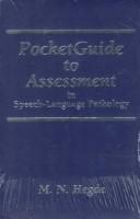Cover of: PocketGuide to assessment in speech-language pathology by M. N. Hegde
