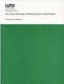 Cover of: How does schooling of mothers improve child health?