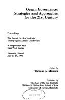 Cover of: Ocean governance by Law of the Sea Institute. Conference