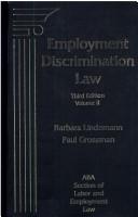 Cover of: Employment discrimination law by Barbara Lindemann