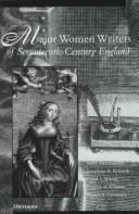 Cover of: Major women writers of seventeenth-century England by edited by James Fitzmaurice ... [et al.].
