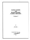 Cover of: Clem, Clemm and Klem, Klemm family history by Deloris Kitchel Clem