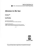 Cover of: Missions to the sun: 8-9 August 1996, Denver, Colorado