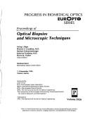 Cover of: Proceedings of optical biopsies and microscopic techniques by Irving J. Bigio ... [et al.], chairs/editors.
