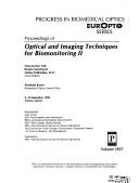 Cover of: Proceedings of optical and imaging techniques for biomonitoring II: 9-10 September 1996, Vienna, Austria