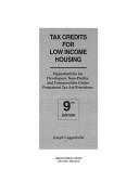 Cover of: Tax credits for low income housing: opportunities for developers, non-profits, and communities under permanent tax act provisions